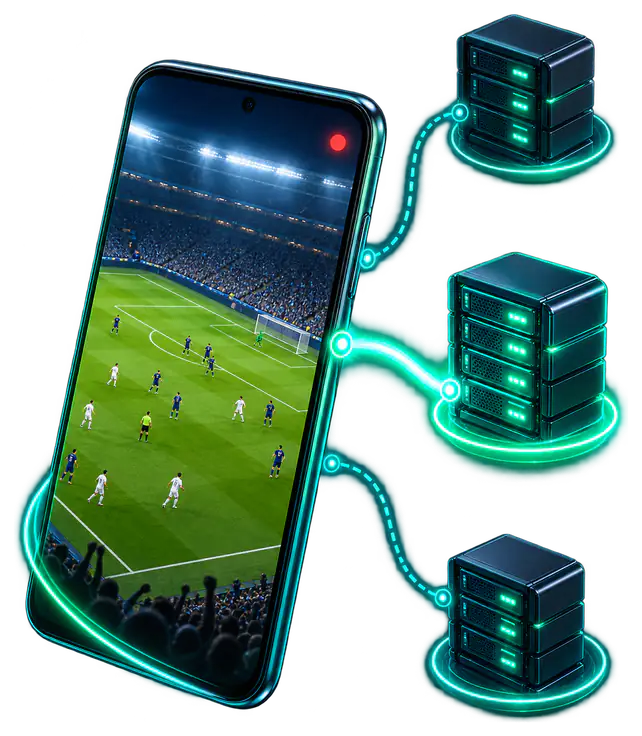 Choosing another streaming server in Sportzfy