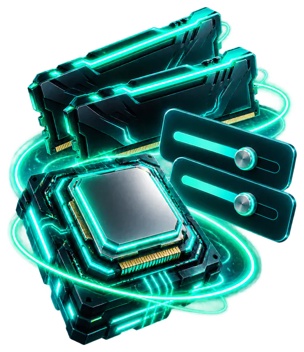 CPU and RAM sliders in an Android emulator