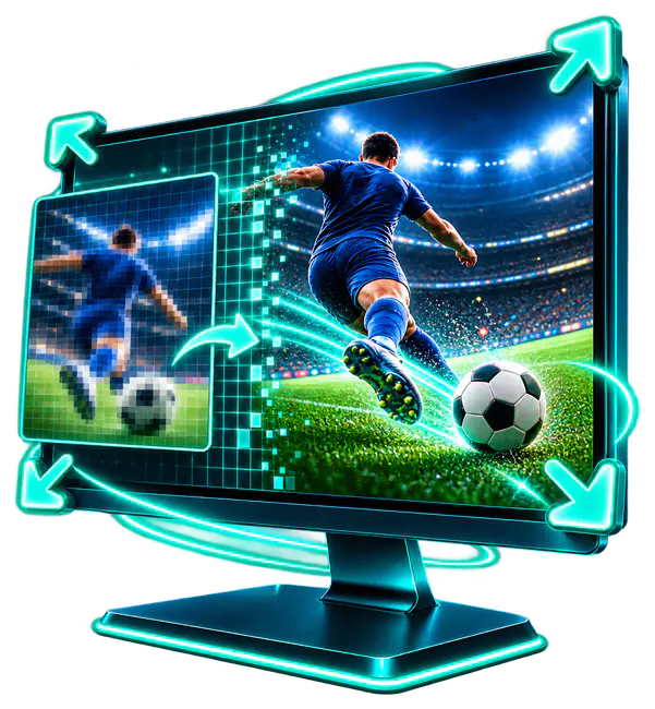 Display resolution and DPI options on a monitor